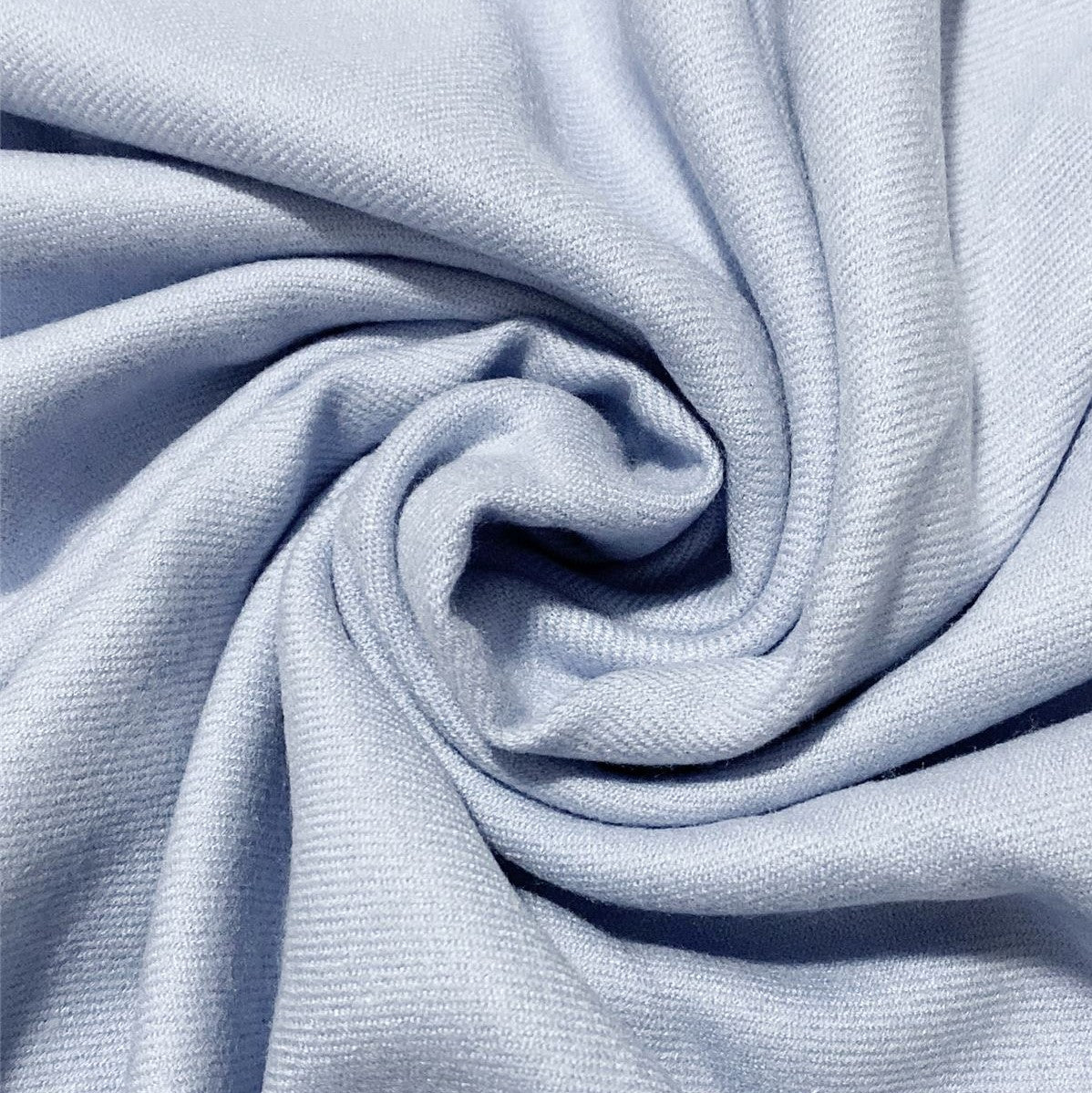 Light Blue 100% Pashmina Super Soft Tassel Scarf, 70 x 170cm