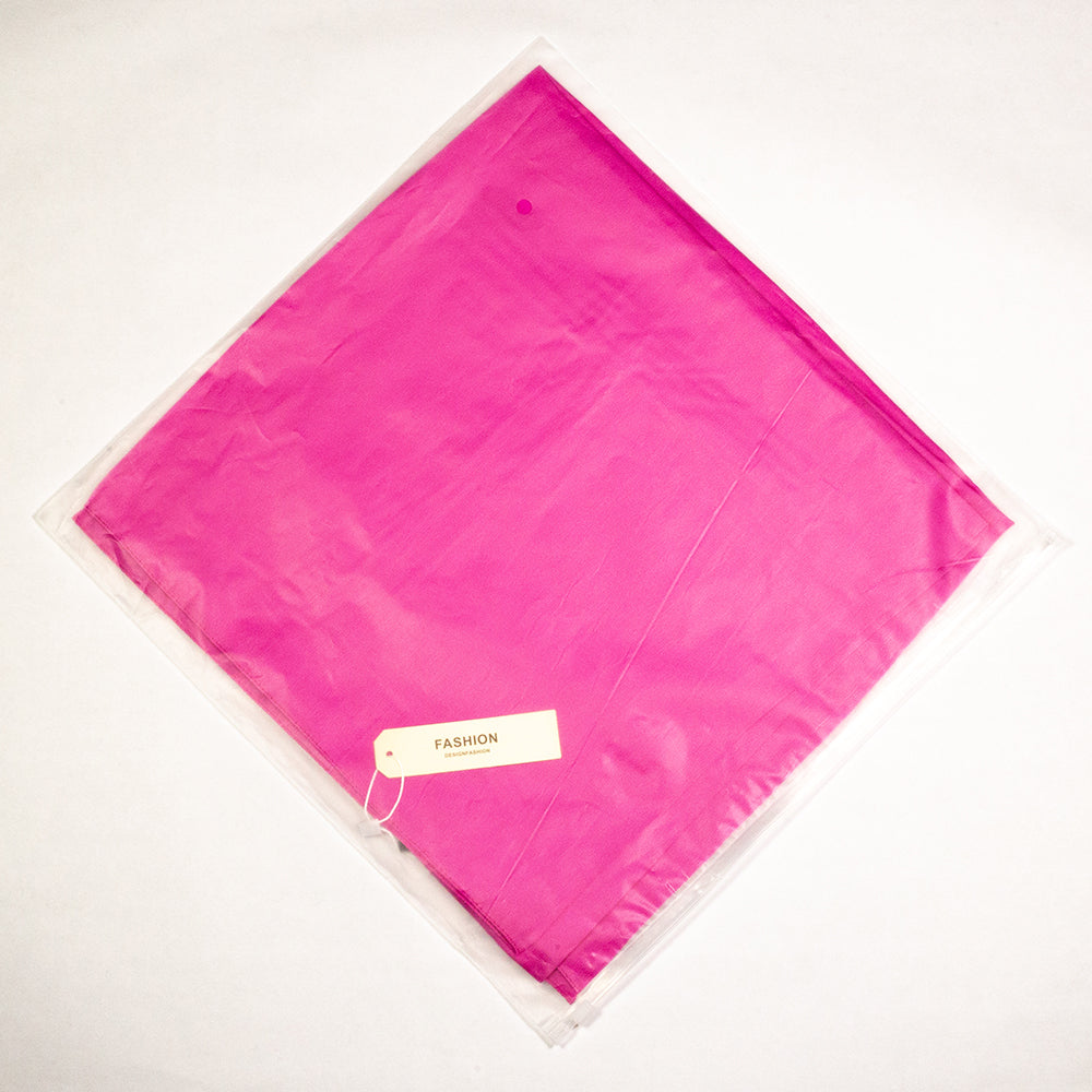 100% Silkkihuivi, 90 cm x 180 cm, Vaaleanpunainen Fuksia