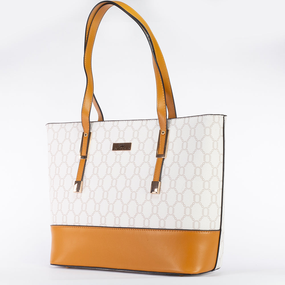 Emporia Winter Collection "MISCHIEVOUS" bag set, PU leather, 3pcs set, brown-beige