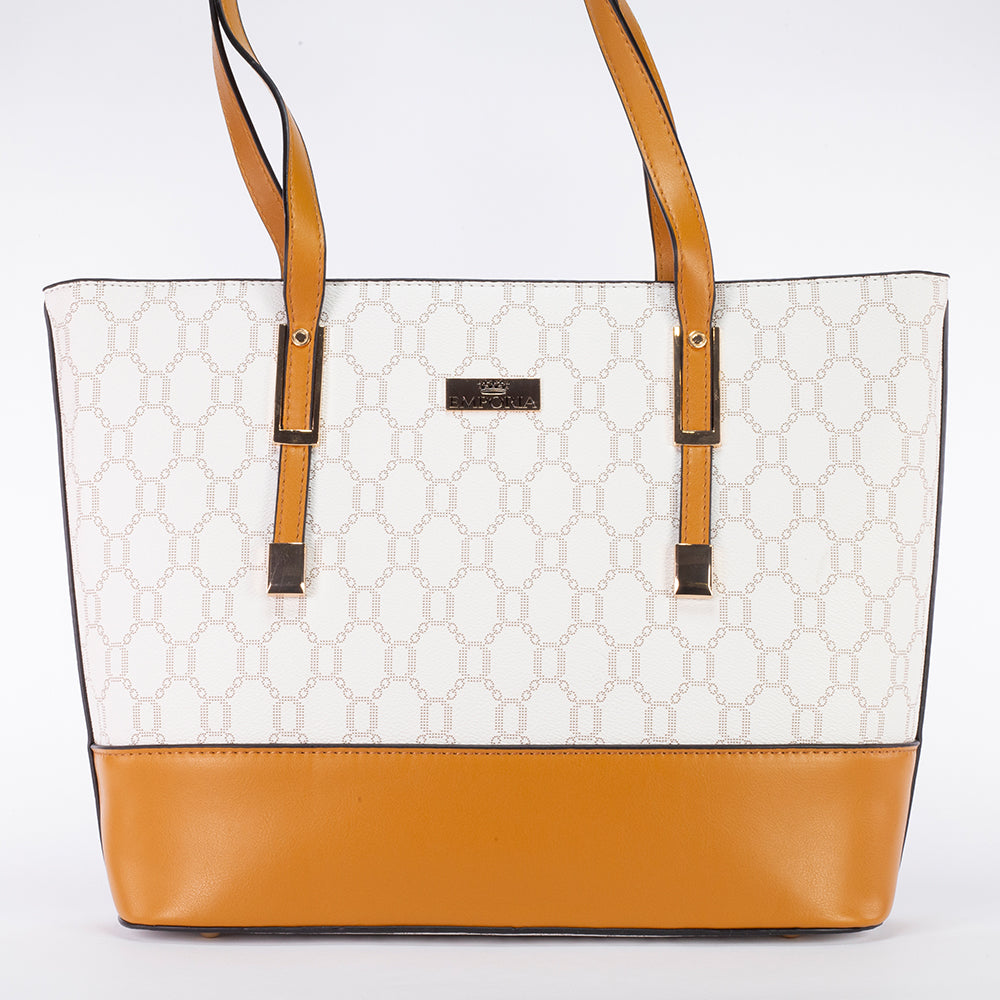 Emporia Winter Collection "MISCHIEVOUS" bag set, PU leather, 3pcs set, brown-beige