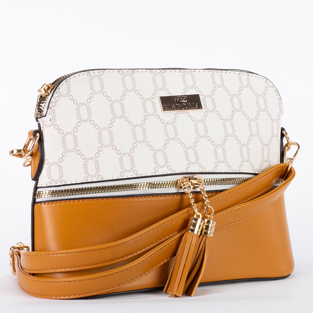 Emporia Winter Collection "MISCHIEVOUS" bag set, PU leather, 3pcs set, brown-beige