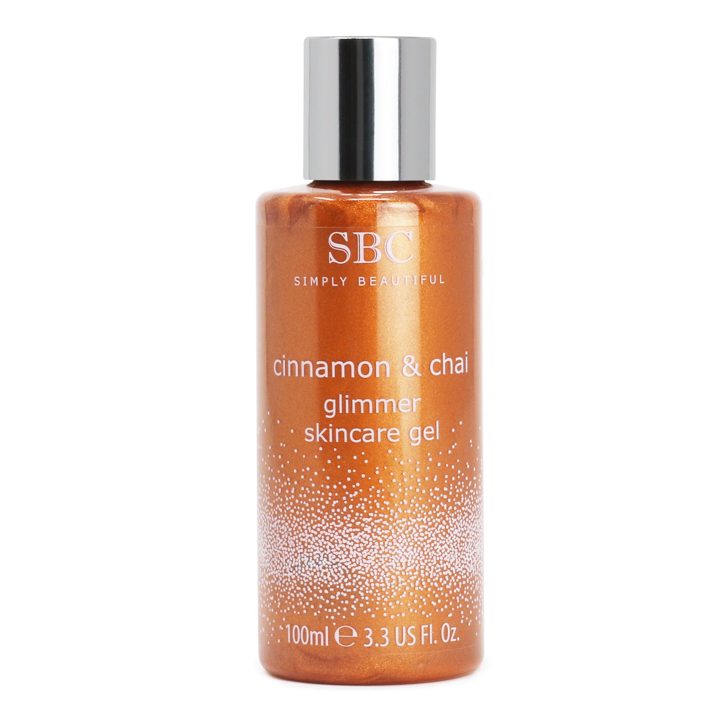 Ihoa hoitava kiiltävä geeli kasvoille ja vartalolle kaneli & chai glimmer, 100 ml
