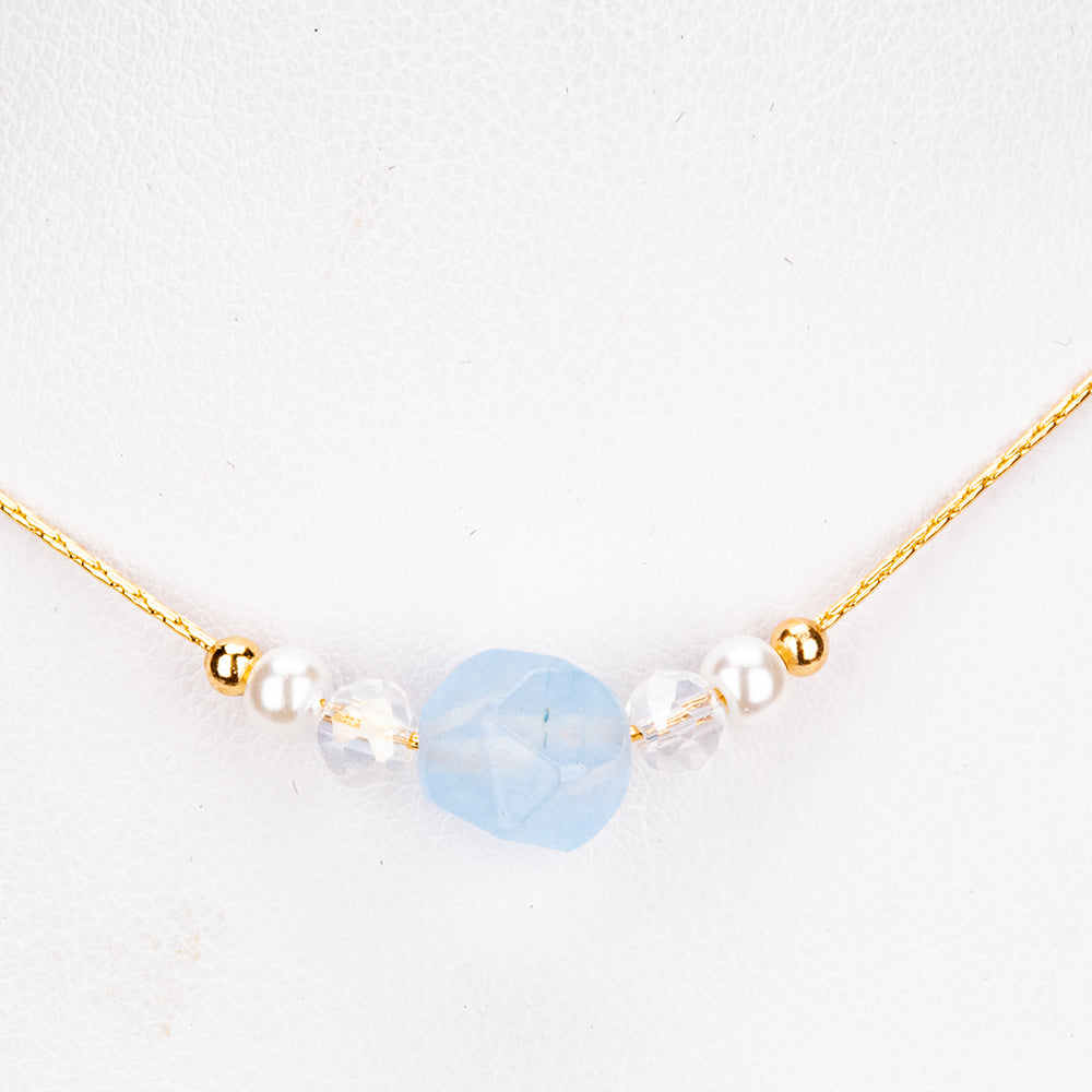 Kullattu TeräsSetti Turmaliinilla ( Kaulakoru+Korvakorut+Rannekoru )