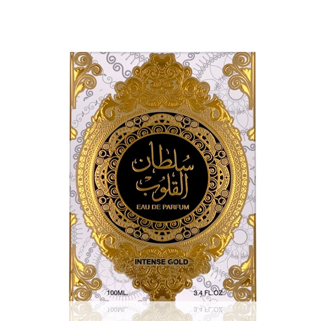 100 ml Eau de Parfum Sultan Al Quloob Intense Gold - Mausteinen ja Puinen Tuoksu Miehille ja Naisille