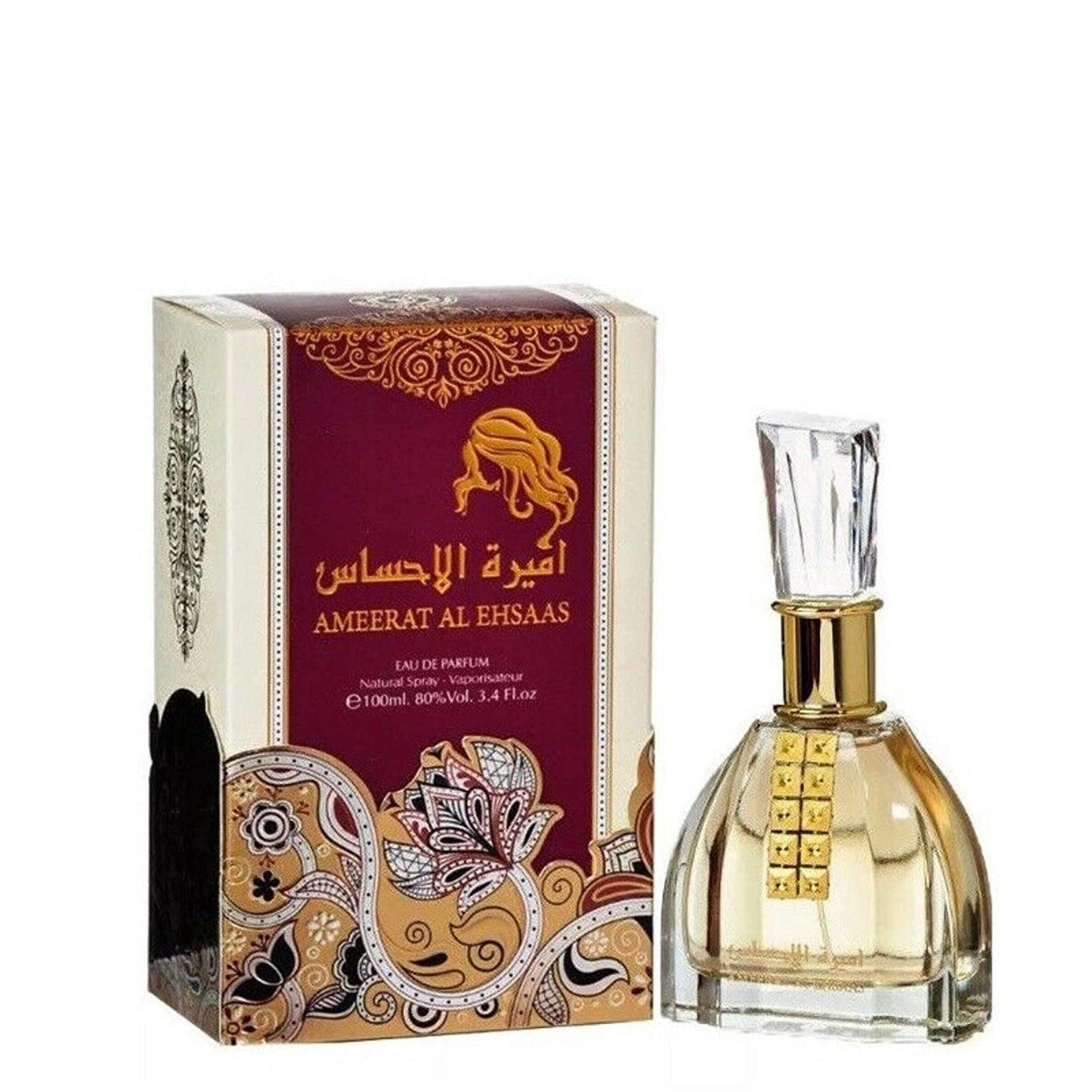 100 ml Eau de Parfum Ameerat Al Ehsaas - Vanilja Hedelmäinen Tuoksu Naisille