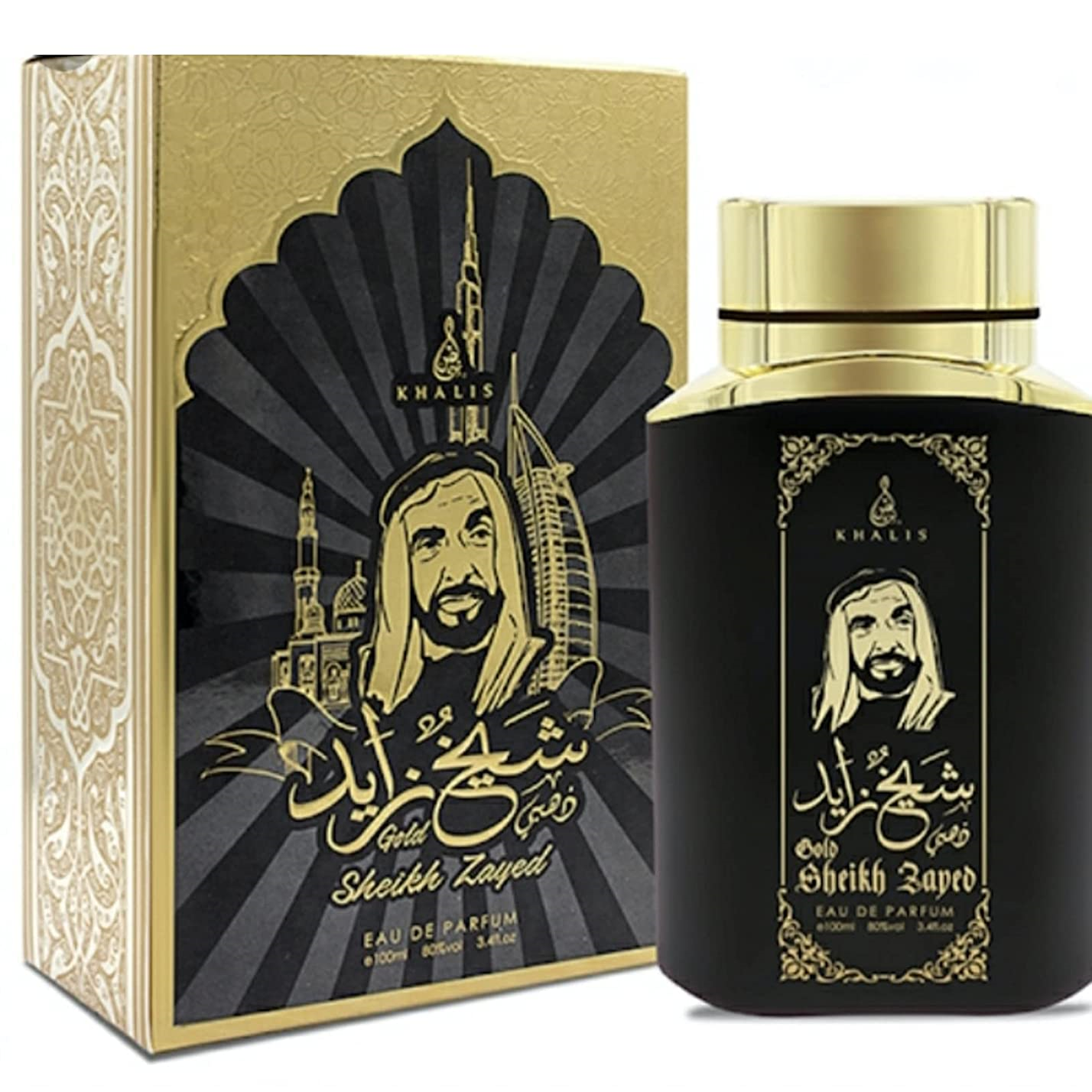 100 ml Eau de Hajuvesi SHEIKH ZAYED GOLD - Mausteinen ja Puinen Tuoksu Miehille