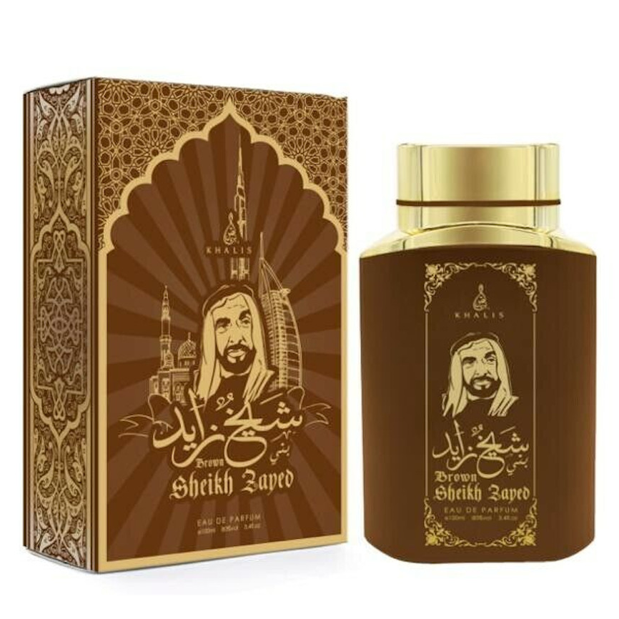 100 ml Eau de Hajuvesi SHEIKH ZAYED BROWN - Oud ja Vanilja Tuoksu Miehille