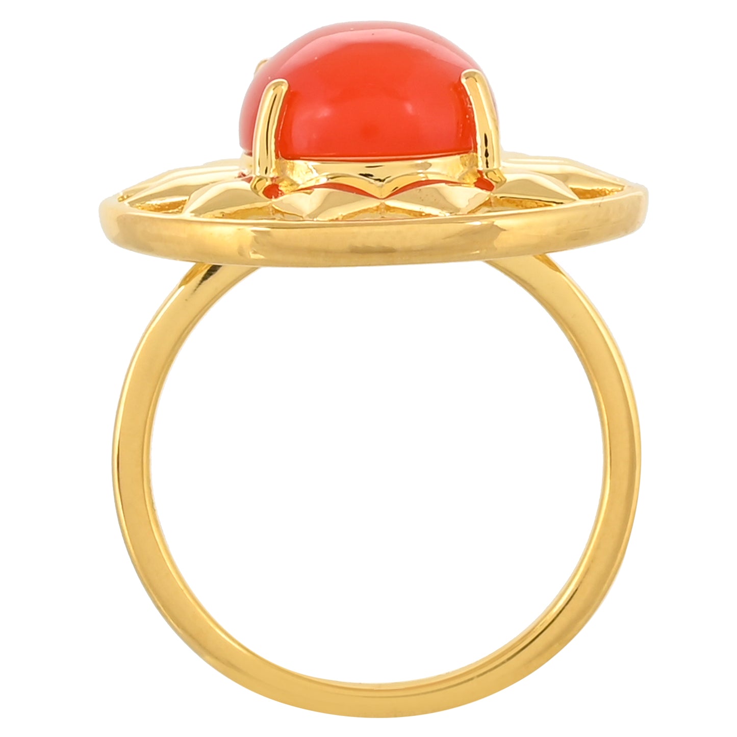 Kullattu hopeaSormus Karneolilla