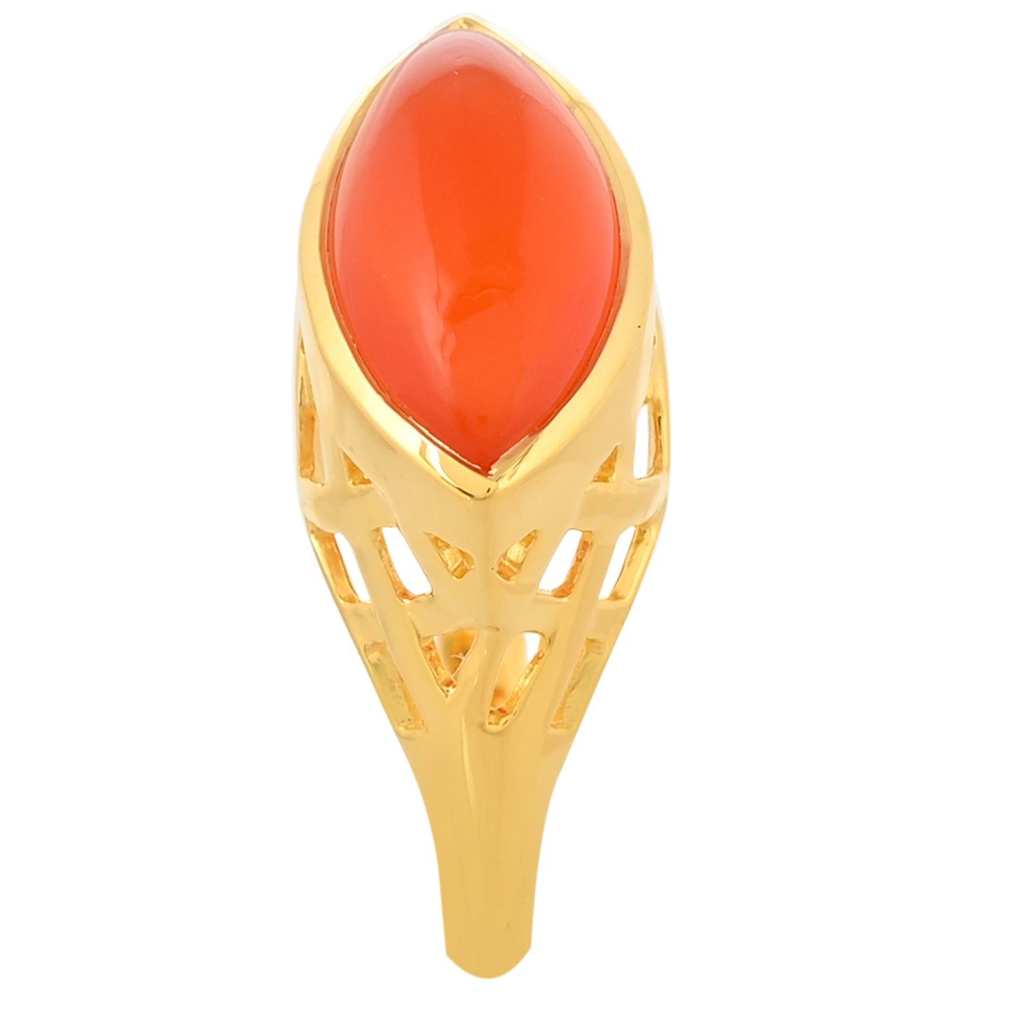 Kullattu hopeaSormus Karneolilla