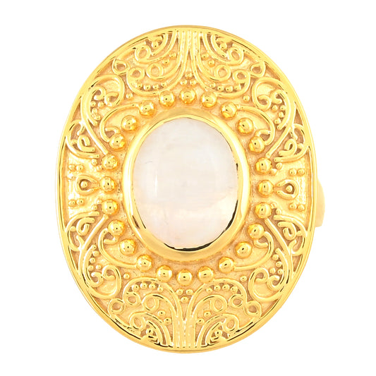 Kullattu hopeaSormus SateenkaarikuukivellÀ