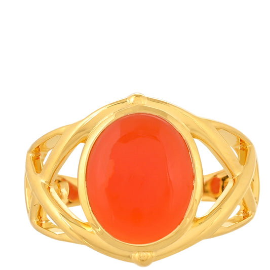 Kullattu hopeaSormus Karneolilla