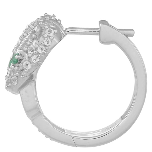 HopeaKorvakorut Brasilian Smaragdilla ja Valkoisella Topaasilla