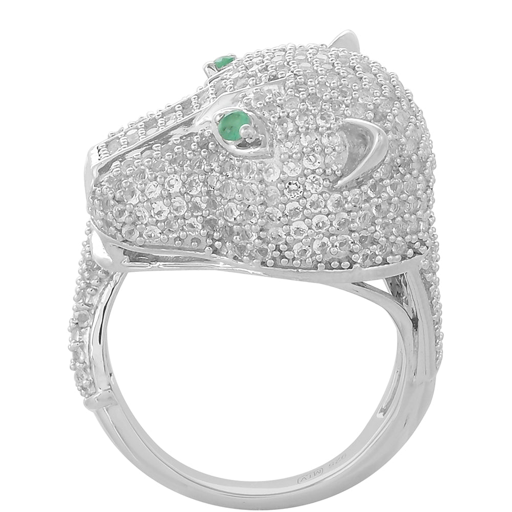 HopeaSormus Brasilian Smaragdilla ja Valkoisella Topaasilla