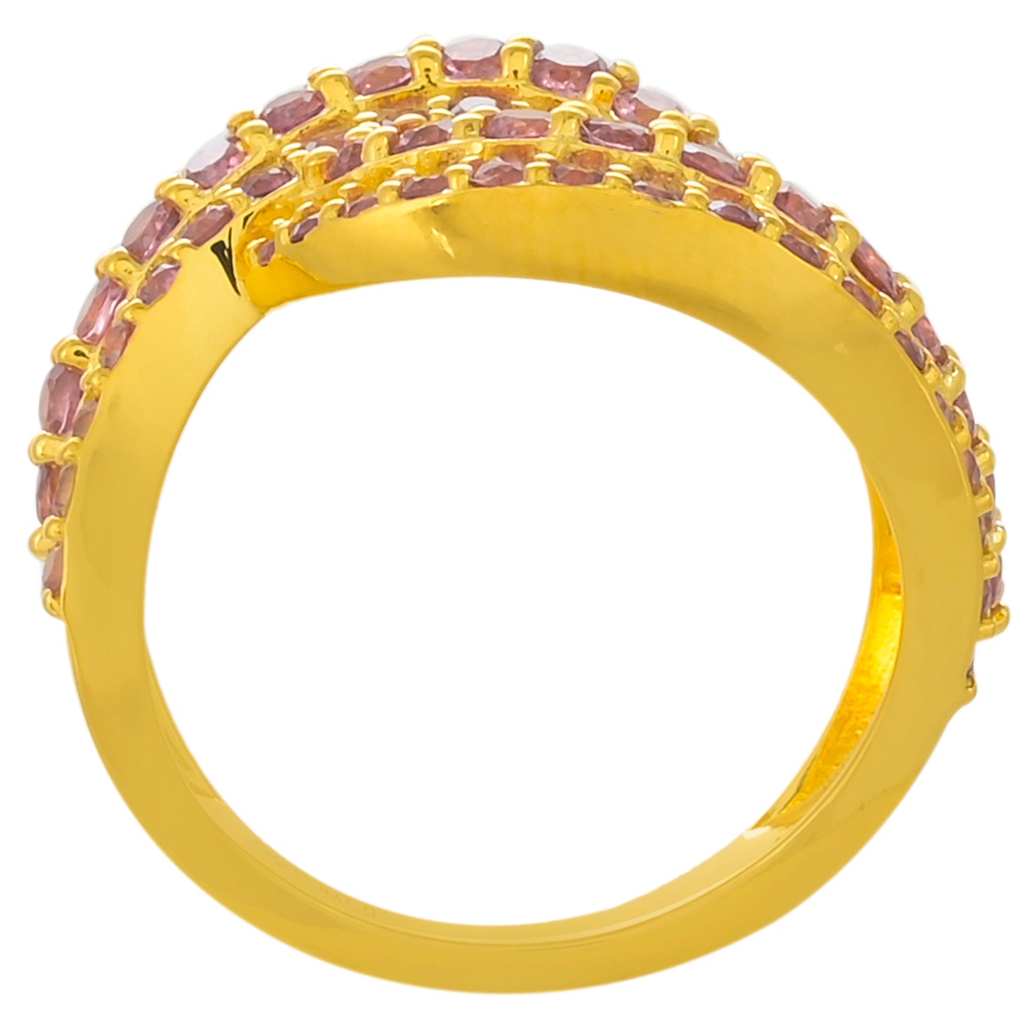 Kullattu hopeaSormus Rodoliitti Granaatilla