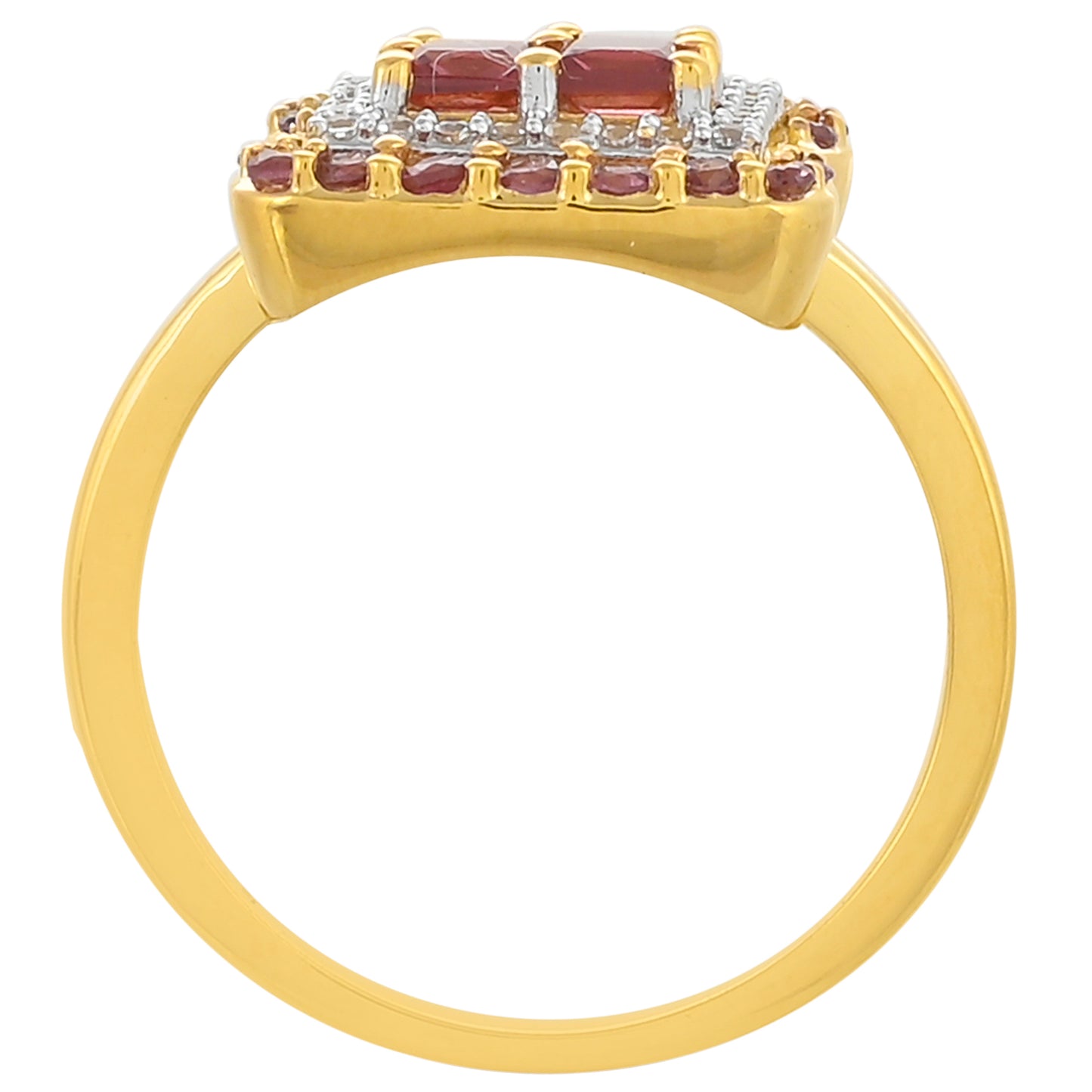 Kullattu hopeaSormus Rodoliitti Granaatilla