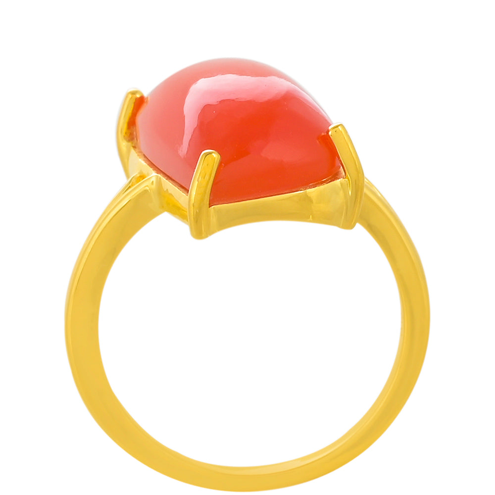 Kullattu hopeaSormus Karneolilla