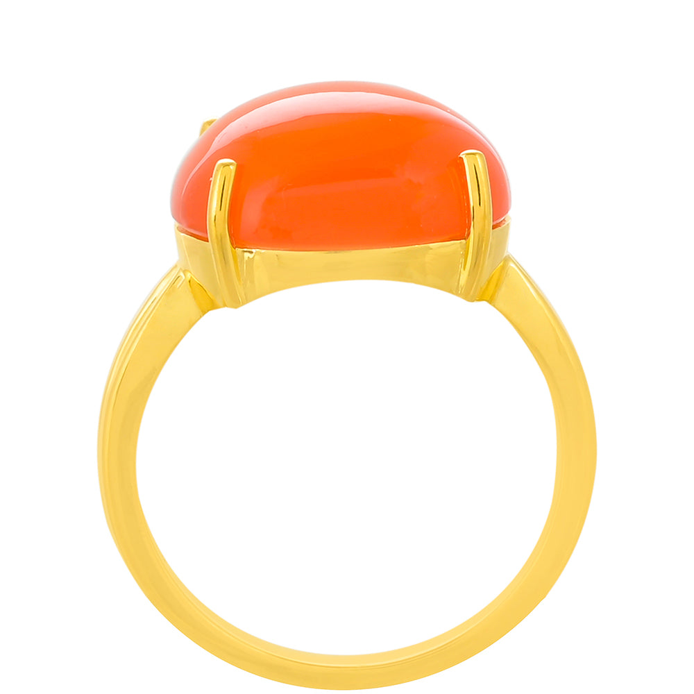 Kullattu hopeaSormus Karneolilla