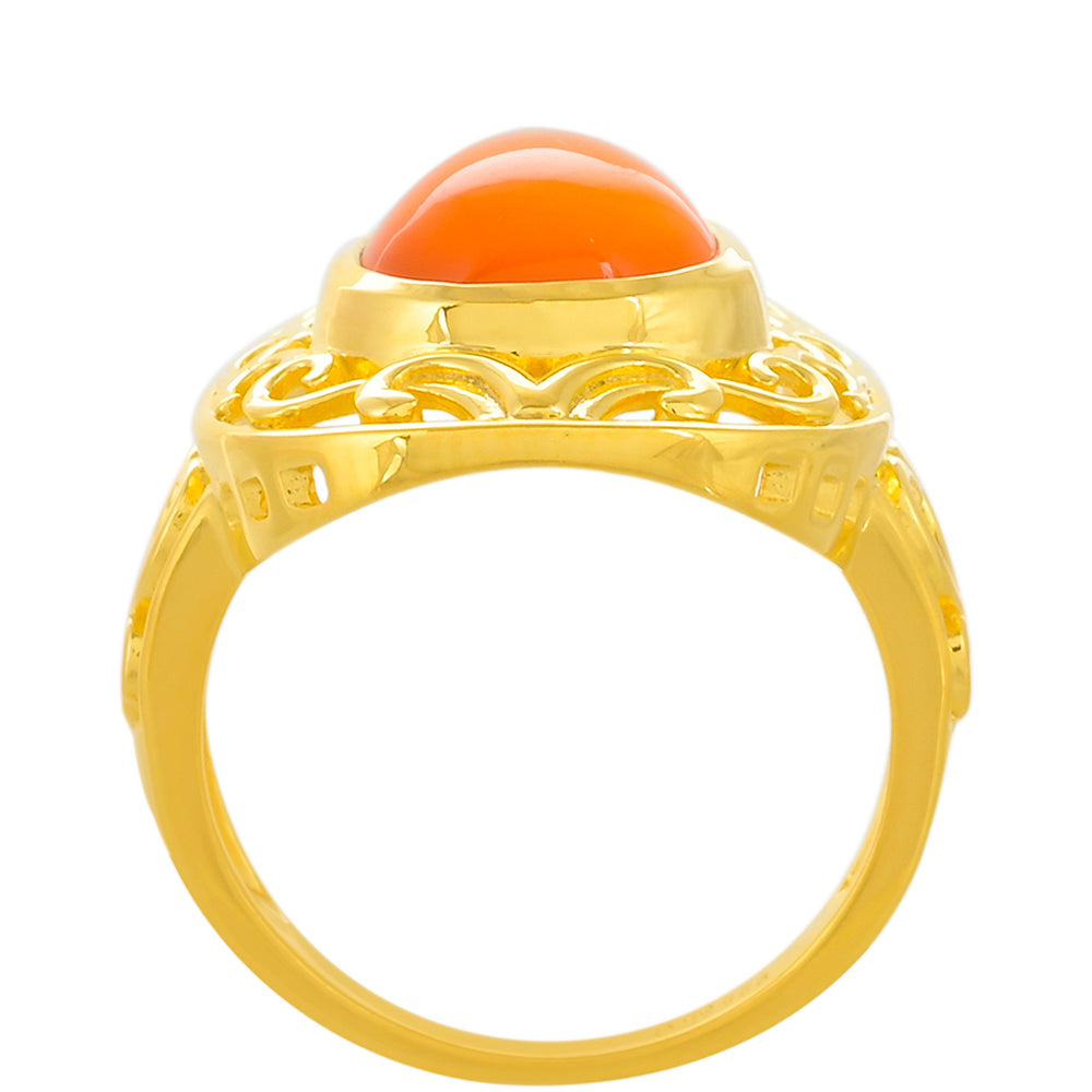 Kullattu hopeaSormus Karneolilla