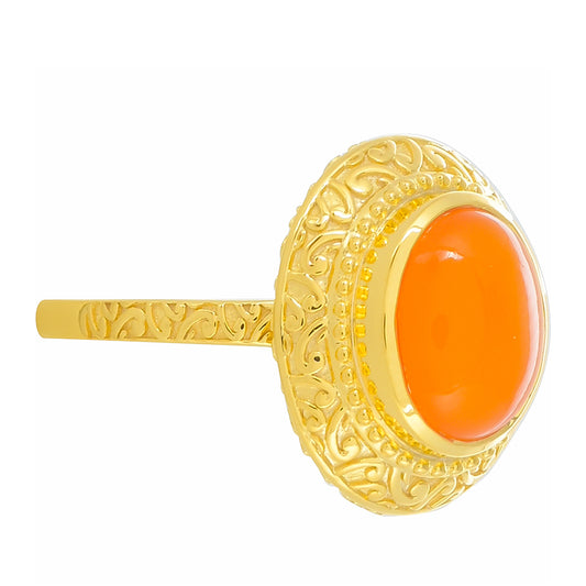 Kullattu hopeaSormus Karneolilla