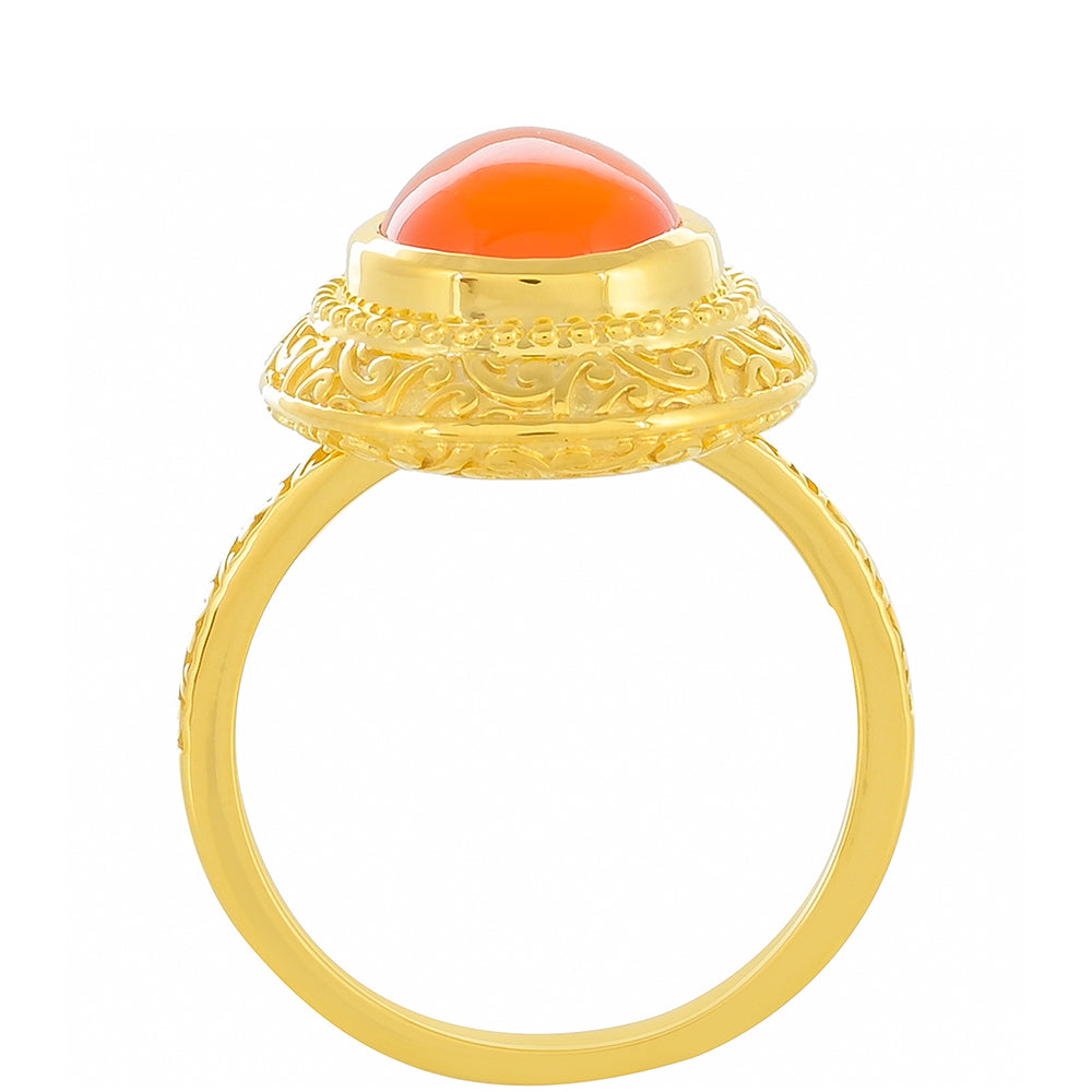 Kullattu hopeaSormus Karneolilla