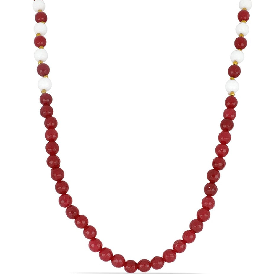 Kaulakoru Monivärisellä Kvartsilla ja Hematiitilla