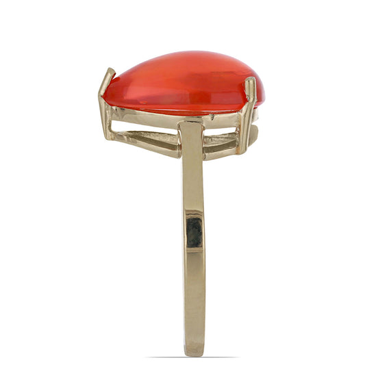 Kullattu hopeaSormus Lega Dembin Oranssilla Opaalilla