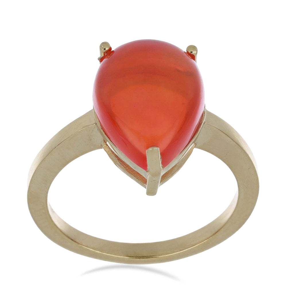 Kullattu hopeaSormus Lega Dembin Oranssilla Opaalilla