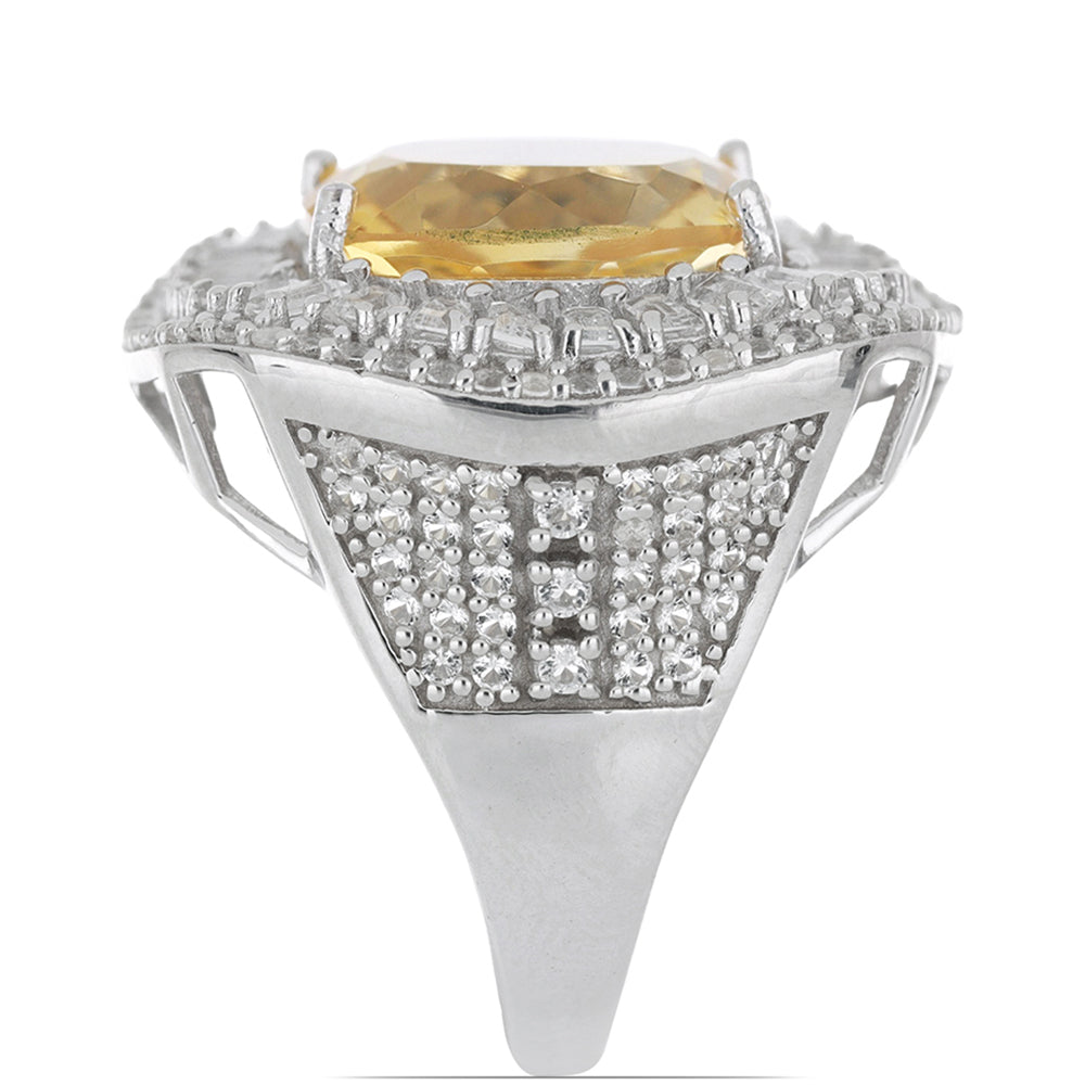 HopeaSormus Ural Sitriinillä ja Valkoisella Topaasilla