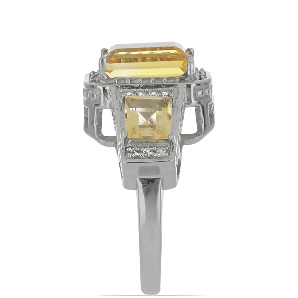 HopeaSormus Ural Sitriinillä ja Valkoisella Topaasilla