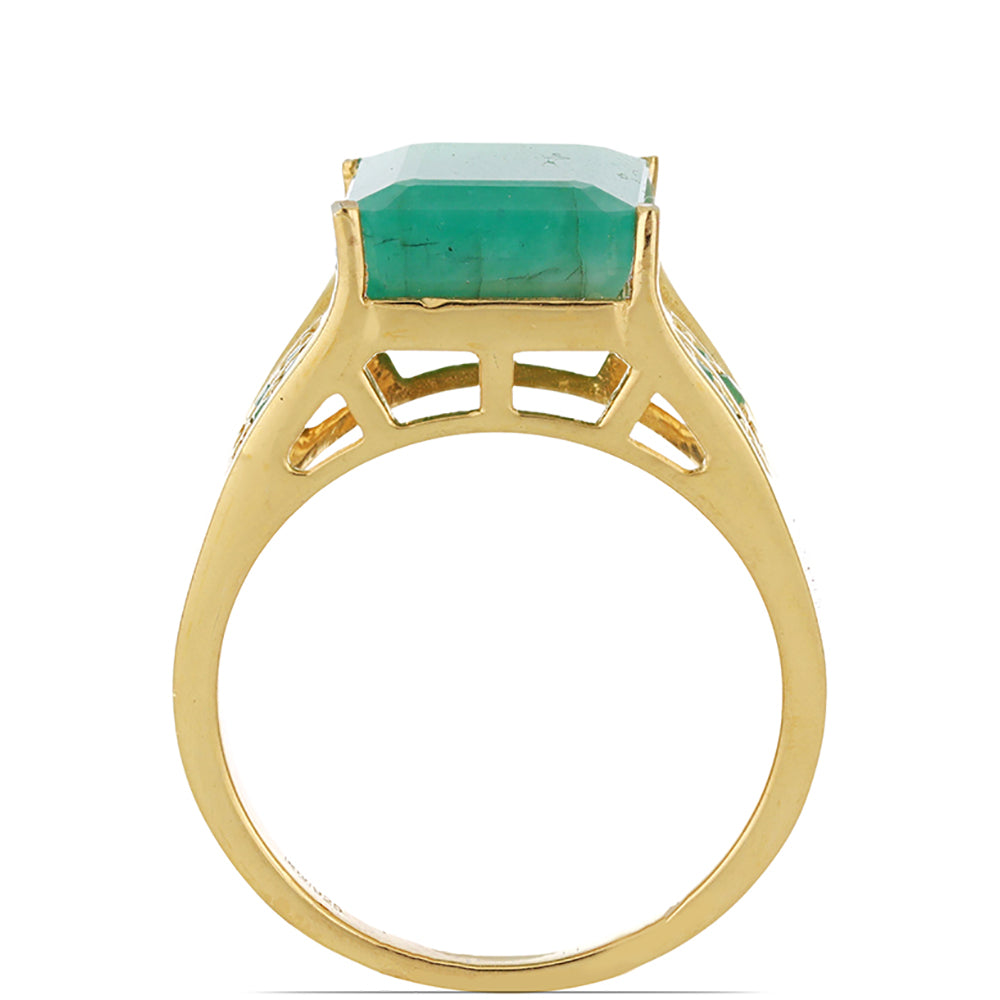 Kullattu hopeaSormus Brasilian Smaragdilla