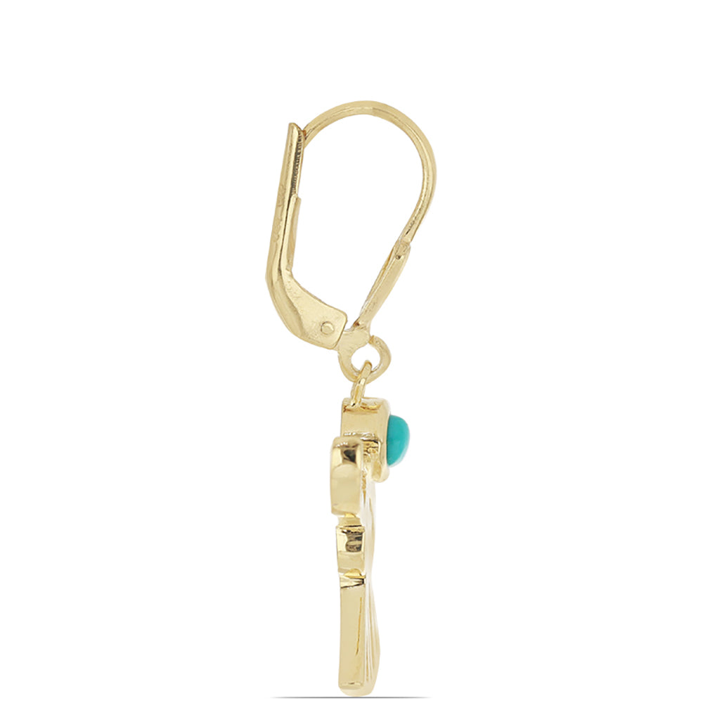 Kullatut hopeat Korvakorut Ruususen Turkoosilla