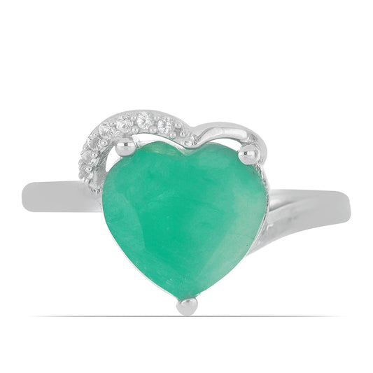 HopeaSormus Brasilian Smaragdilla ja Valkoisella Topaasilla