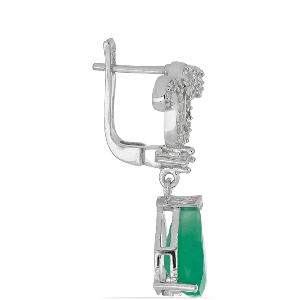 HopeaKorvakorut Brasilian Smaragdilla ja Valkoisella Topaasilla