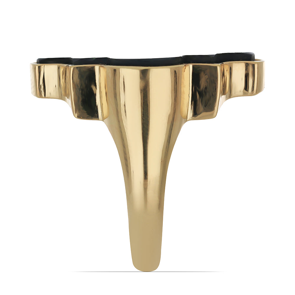 Kullattu hopeaSormus Suwarin Mustalla Onyksilla