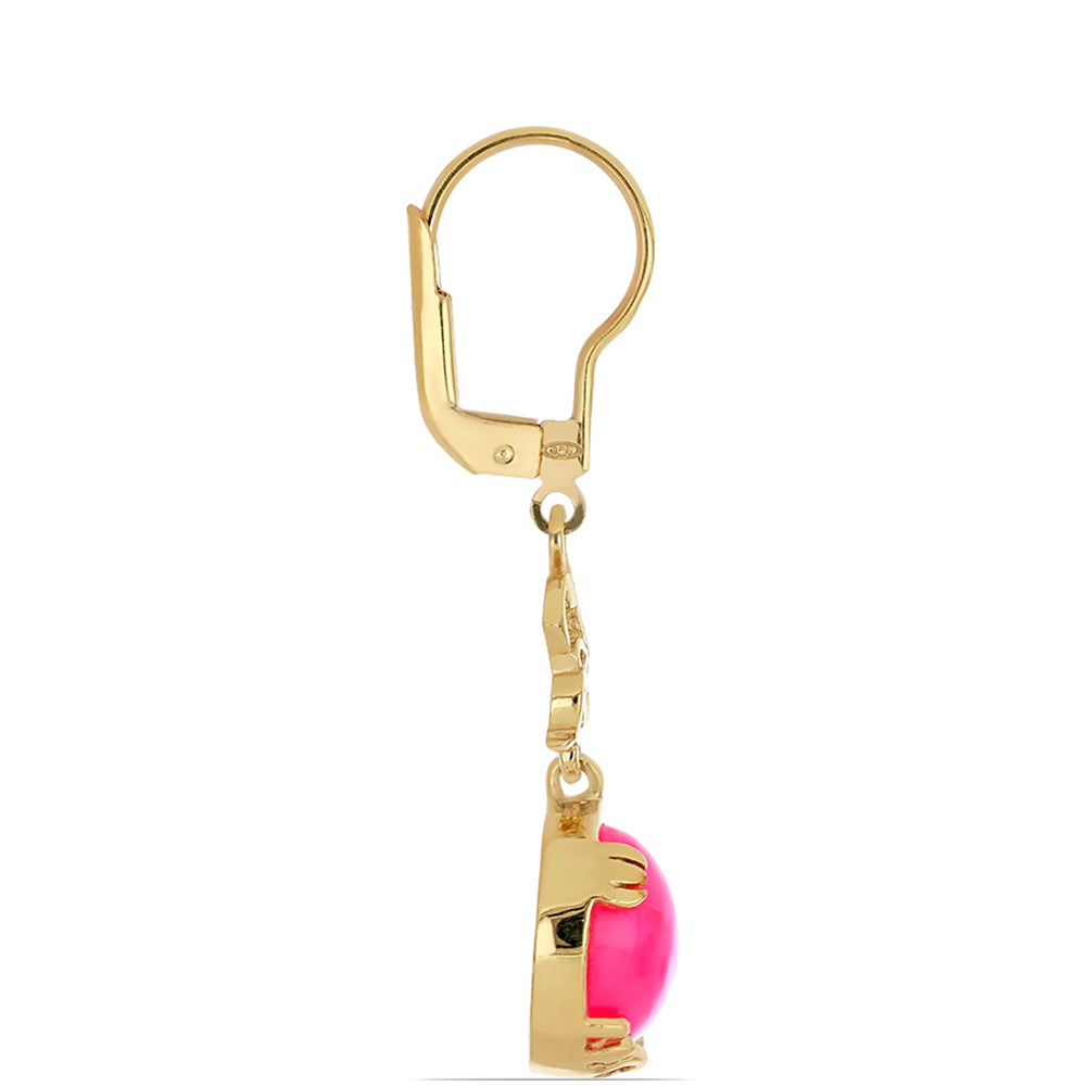 Kullatut hopeat Korvakorut Lega Dembin Vaaleanpunaisella Etiopian Opaalilla