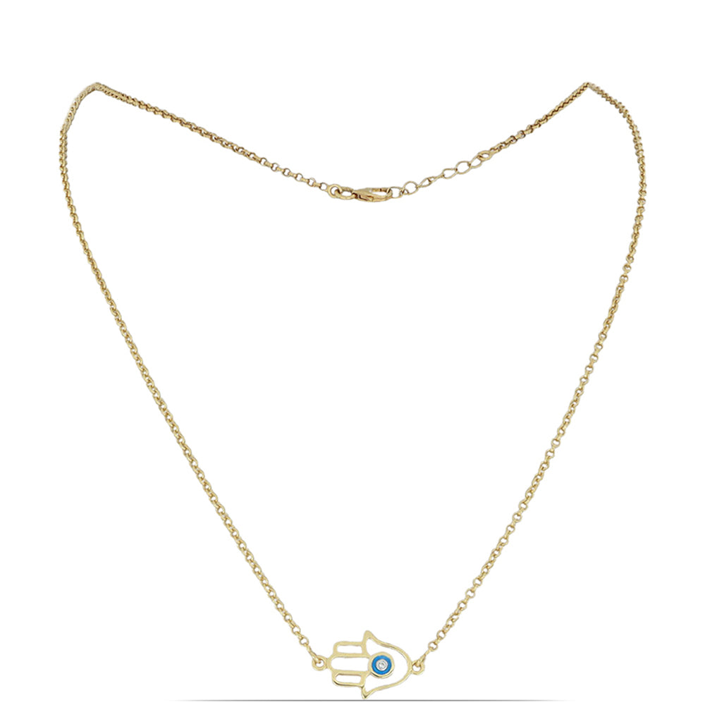 Kullattu hopeaKaulakoru Emaloidulla ja Valkoisella Topaasilla