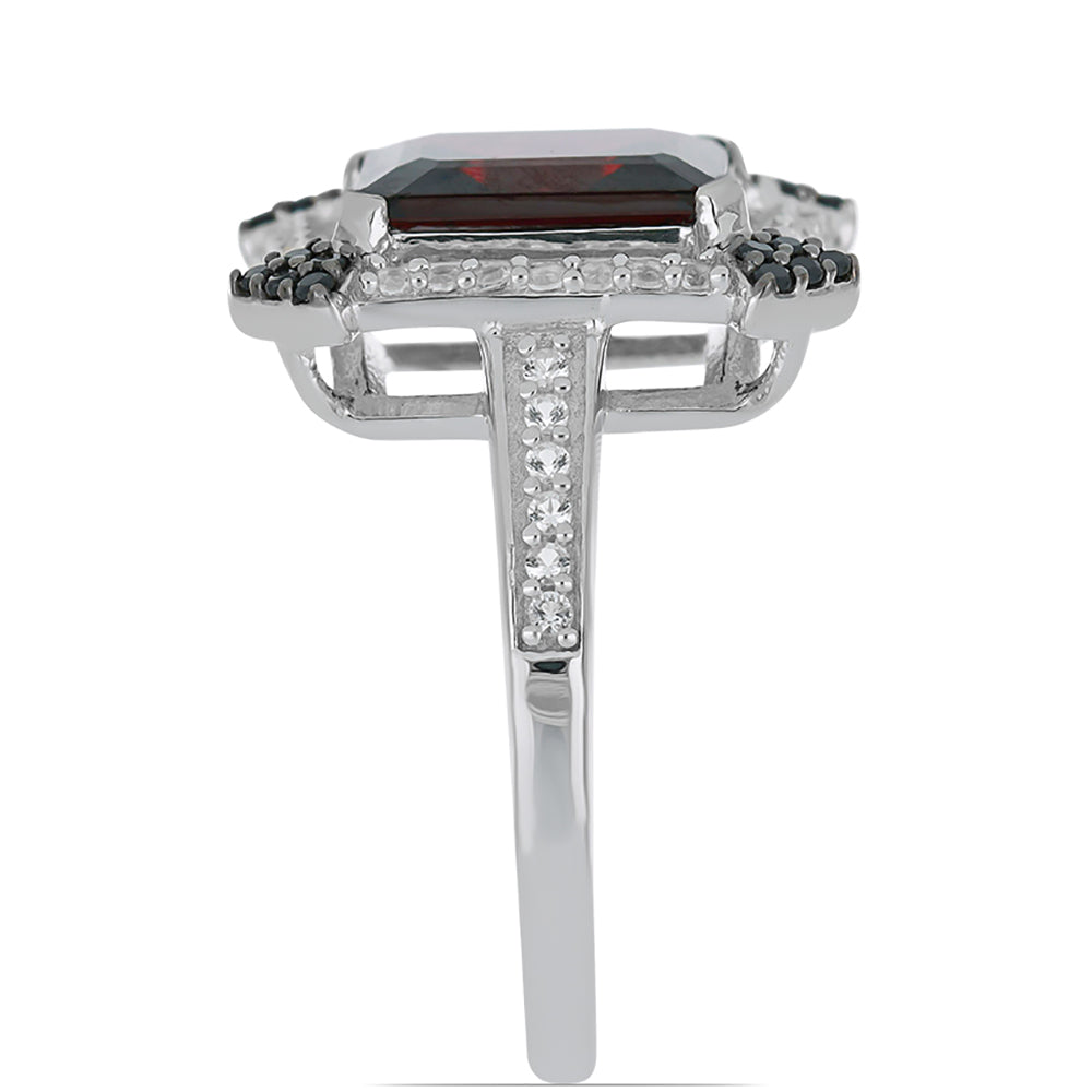 HopeaSormus Minas Moatizen Rodoliitti Granaatilla ja Valkoisella Topaasilla