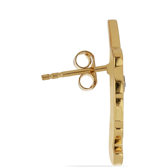 Kullatut hopeat Korvakorut Emaloidulla ja Vuoristo-Badahƥanin Mustalla SpinellillÀ