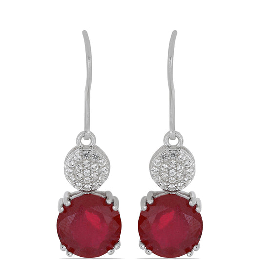 HopeaKorvakorut Malagassin Rubiinilla ja Valkoisella Topaasilla