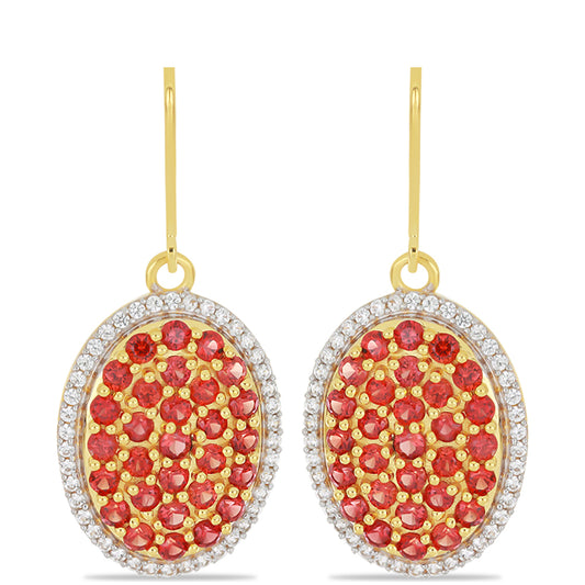 KultaKorvakorut Safira Vermelha de Rosebery ja Valkoisella Luonnonzirkonialla