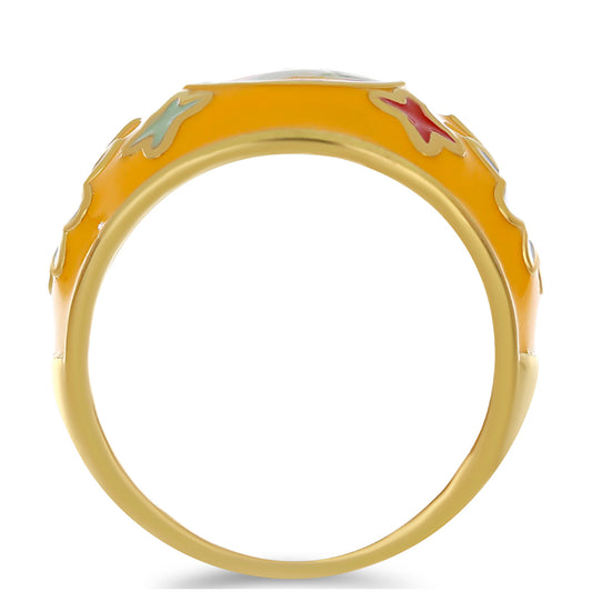 Kullattu hopeaSormus Emaloidulla