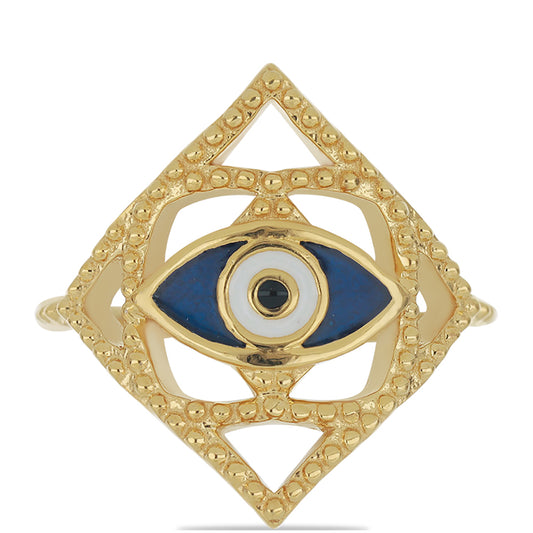 Kullattu hopeaSormus Emaloidulla