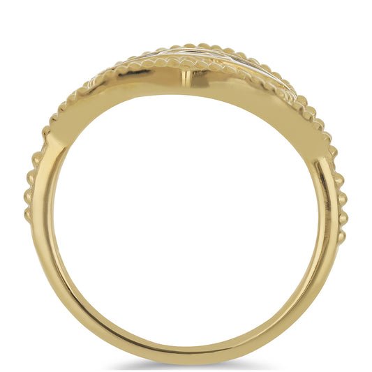 Kullattu hopeaSormus Emaloidulla