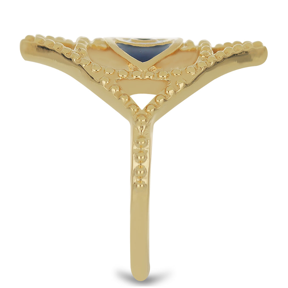 Kullattu hopeaSormus Emaloidulla