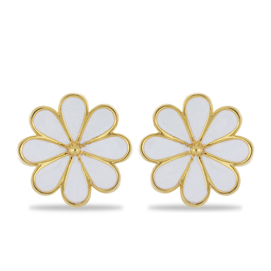 Kullatut hopeat Korvakorut Emaloidulla