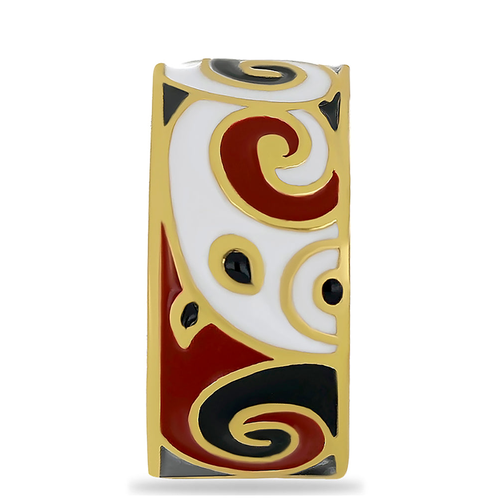 Kullattu hopeaSormus Emaloidulla