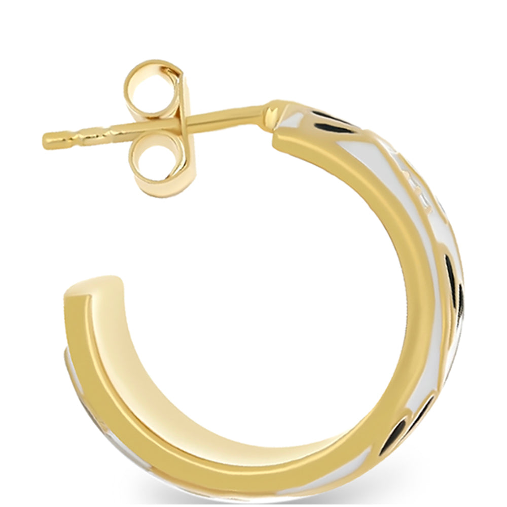 Kullatut hopeat Korvakorut Emaloidulla