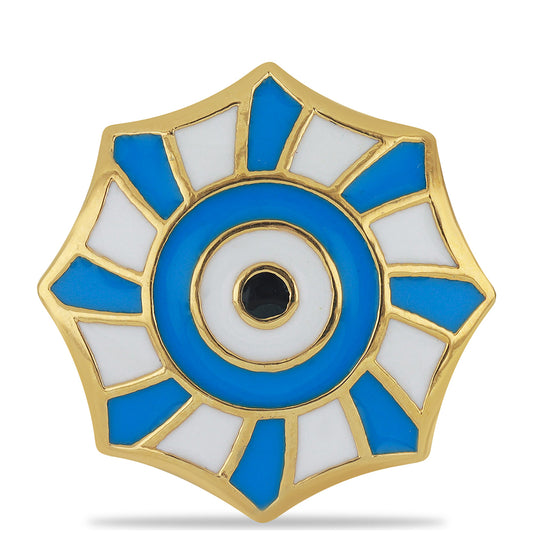 Kullattu hopeaSormus Emaloidulla