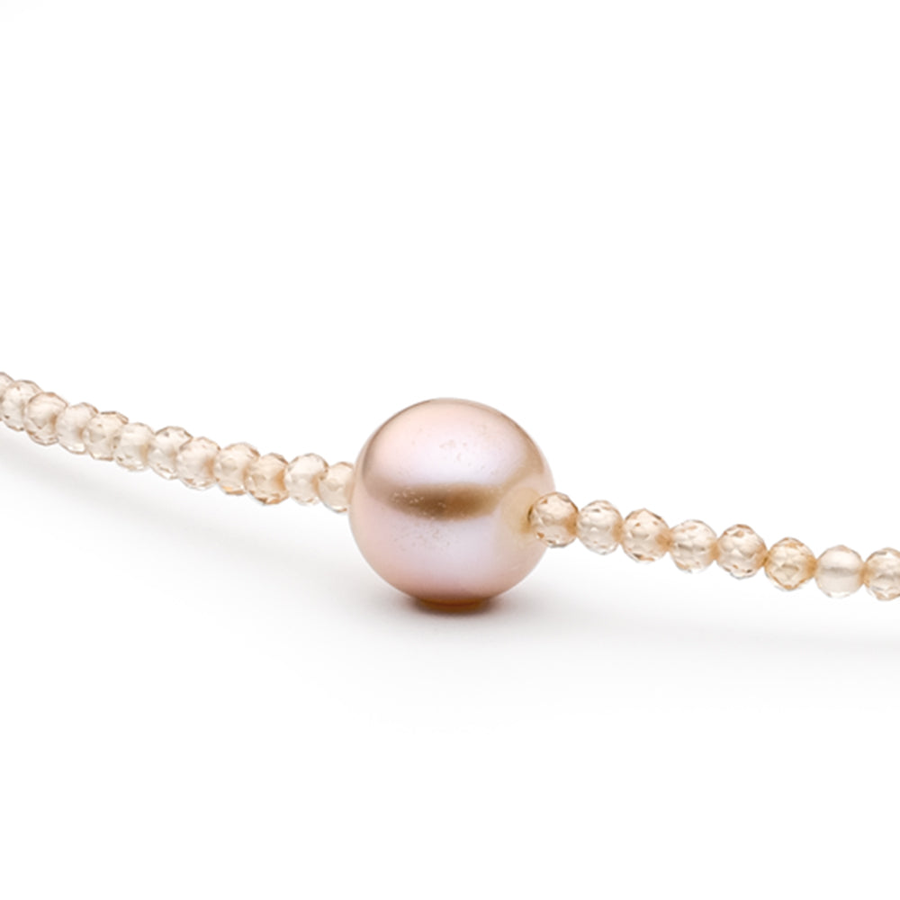 HopeaKaulakoru Laventelinvärisellä Makeanveden Helmellä ja Kuutiollisella Zirkonialla 2 