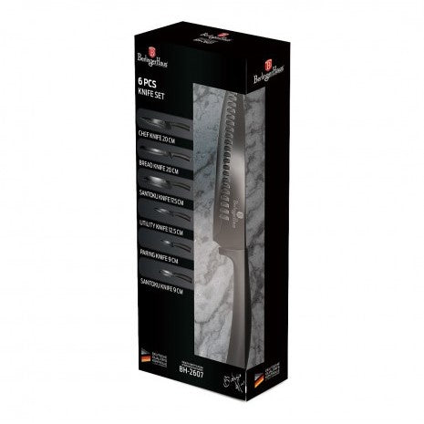 Berlinger Haus Metallic Line Shiny Black Edition 6-osainen veitsisarja (Metallic Line Shiny Black Edition)